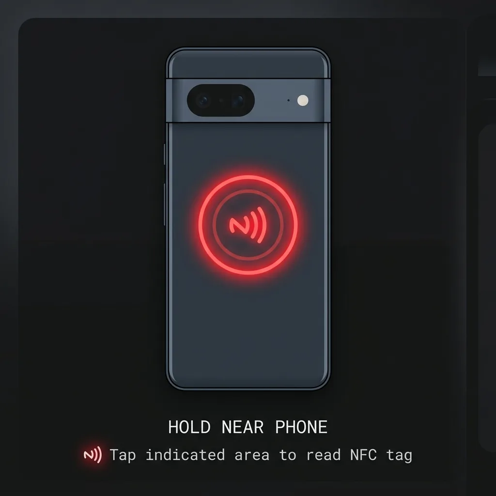 Android NFC scanner location - middle back